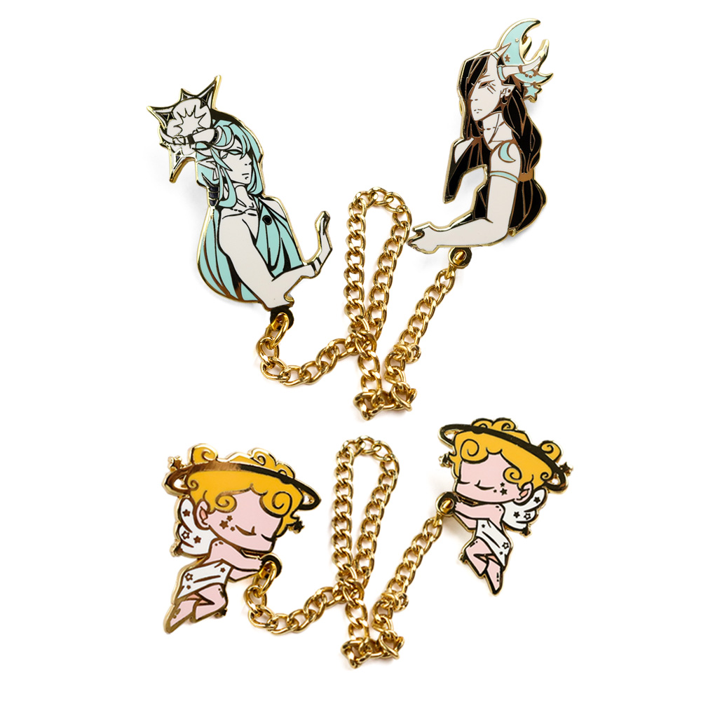 Art & Collectible anime enamel Lapel Pin With chain