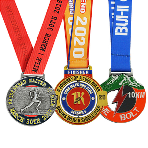 custom personalised marathon running medal for sale