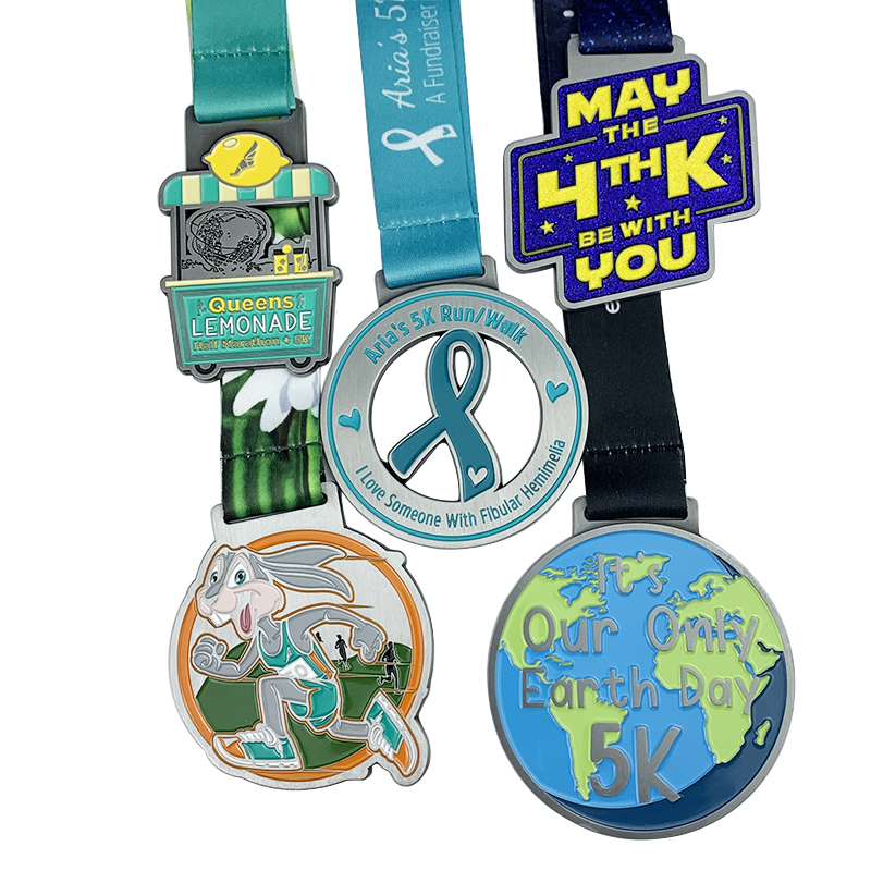 Sport Game Race Medals with Ribbons for Sale 