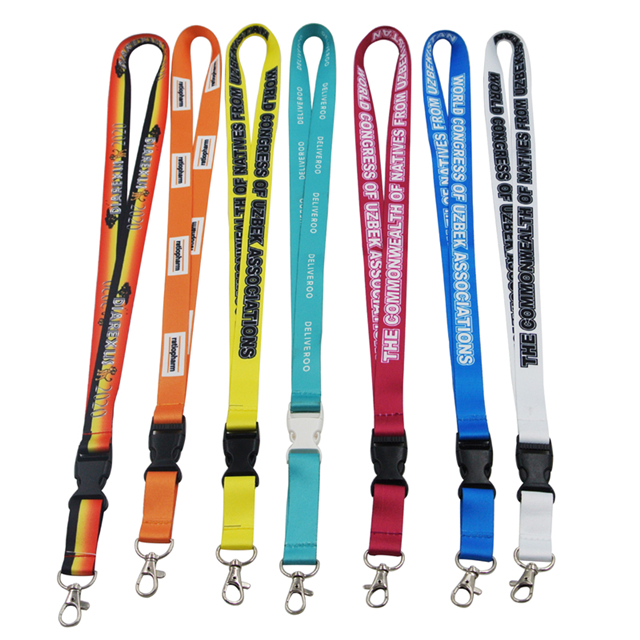 15mm Green Polyester Lanyard with Safety Breakaway