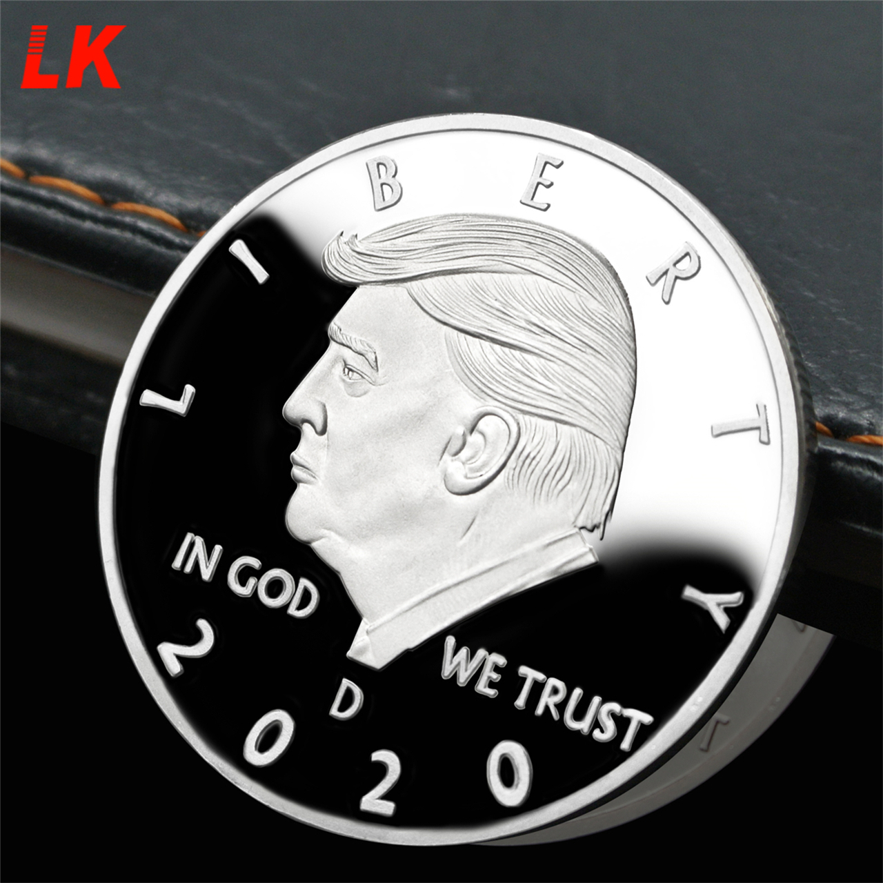 Donald Trump 2024 Challenge Coins, Keep America Great United States Presidential Re-Election Campaign Gold Plated Coin Token