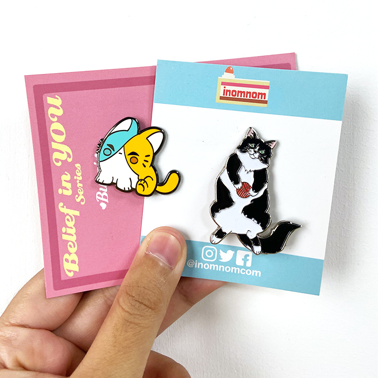 manufacture custom 3d metal spinning cute cartoon cat pins badge glow in the dark soft hard label translucent enamel lapel pin