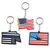 custom Logo Printed american flag PVC Keychain