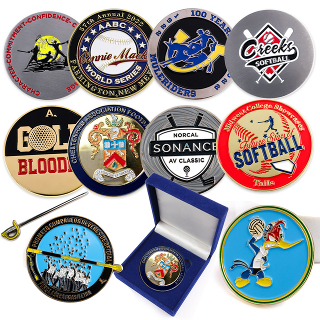 Double Coin Engraving Sports Club Metal Coin