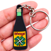 Inexpensive Cartoon wine bottle Shaped PVC Keychain