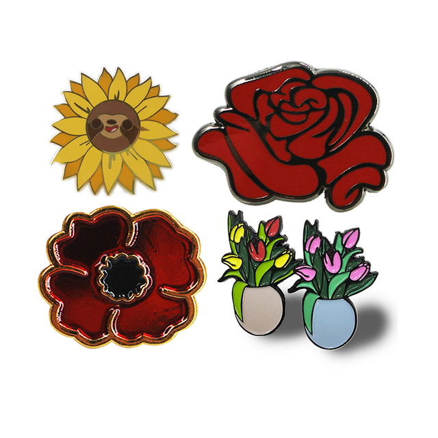 flower dye black gifts Lapel Pin