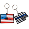 custom Logo Printed american flag PVC Keychain