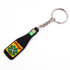 Inexpensive Cartoon wine bottle Shaped PVC Keychain
