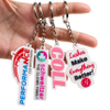 Plain Double Sided letter PVC Keychain