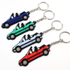 Cute cartoon car Shaped PVC Keychain