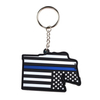 custom Logo Printed american flag PVC Keychain