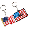 custom Logo Printed american flag PVC Keychain