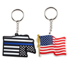 custom Logo Printed american flag PVC Keychain