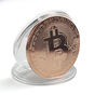 Custom 40Mm Souvenir Blockchain Bitcoin Coin Anniversary Metal Commemorative 24K Carat Coins Gold Bitcoin For Sale