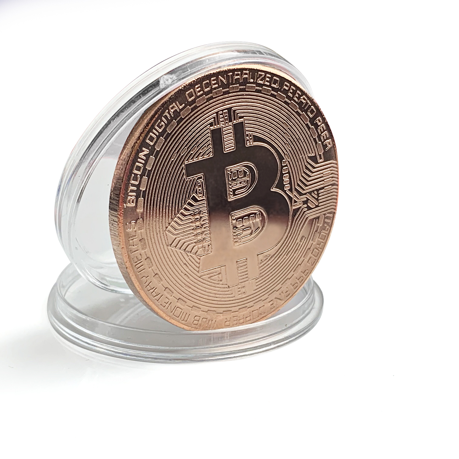 Custom 40Mm Souvenir Blockchain Bitcoin Coin Anniversary Metal Commemorative 24K Carat Coins Gold Bitcoin For Sale