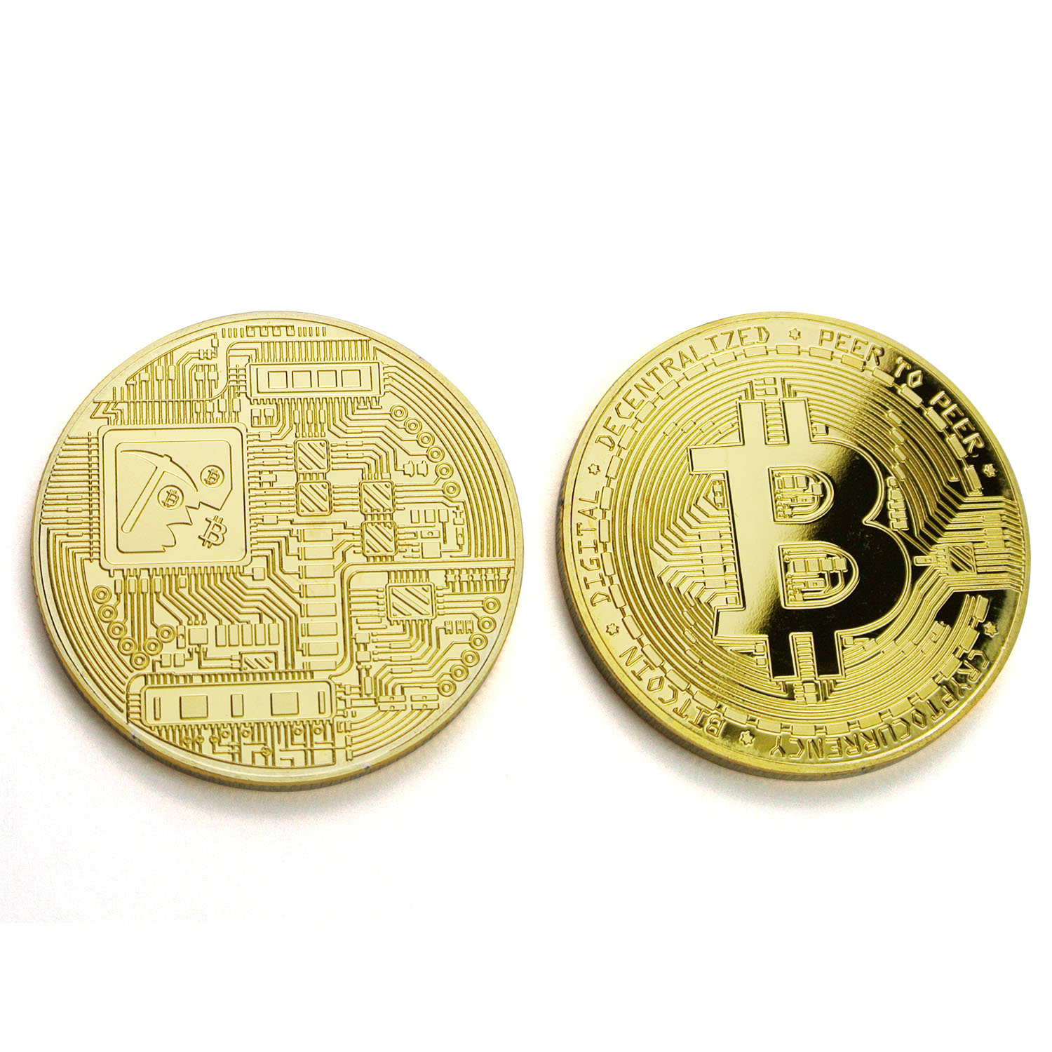 Custom Commemorative Coin Bitcoin Souvenir Coins Metal Bit Coin With Protective Case