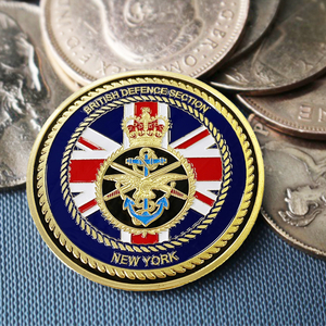 China Factory Cheaper Navy Death Smiles Gold Plated Challenge Enamel Custom Coin For Collectible Gift