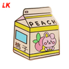 Kunshan lapel pin with your own design badge banana milk with box shaped hard enamel pin