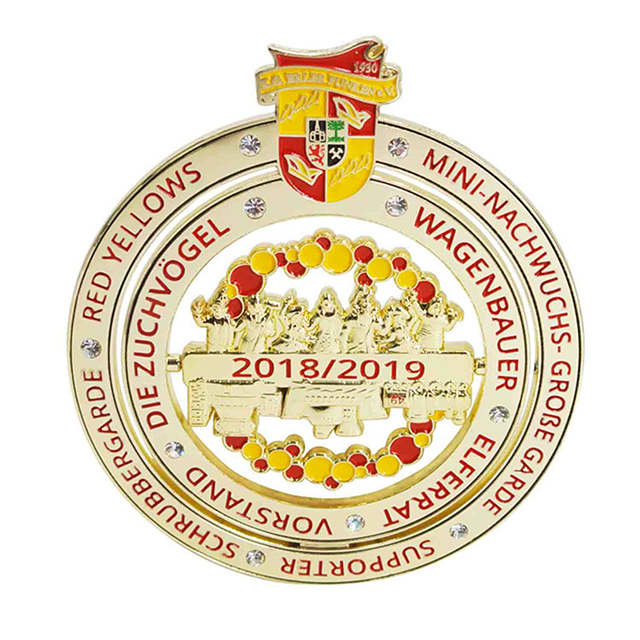 Cheap Oem round gold 2D Carnival Medal 