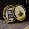 China Factory Cheaper Navy Death Smiles Gold Plated Challenge Enamel Custom Coin For Collectible Gift