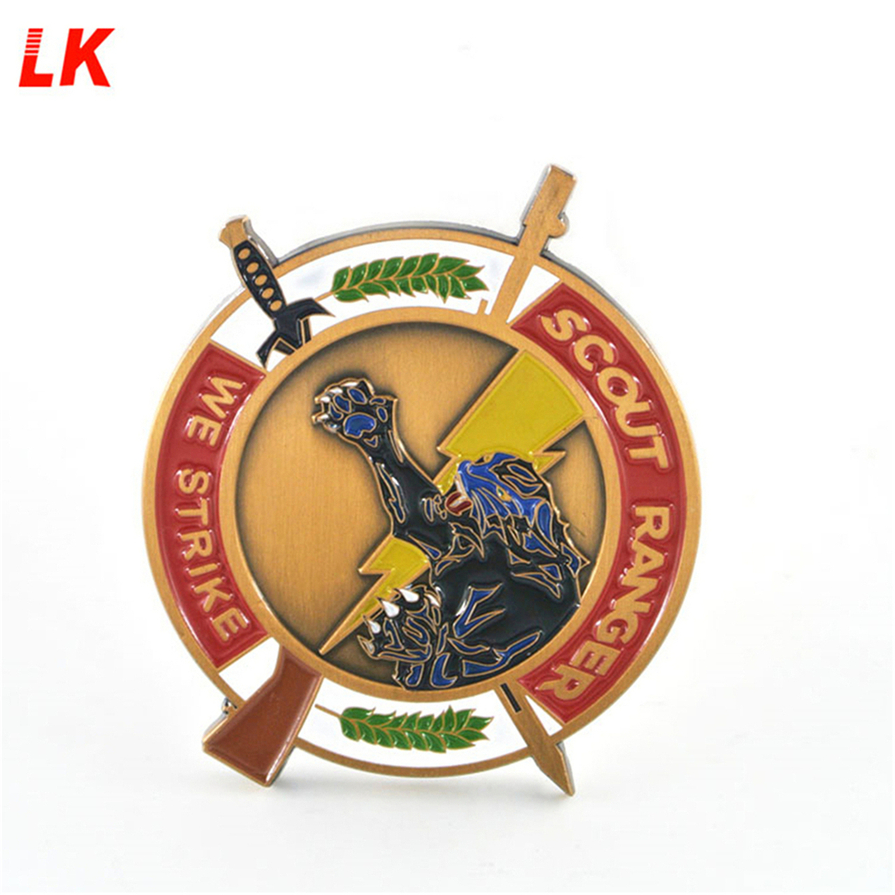 Promotional Custom High Quality Military Firefighters Prayer Challenge Coin Fireman