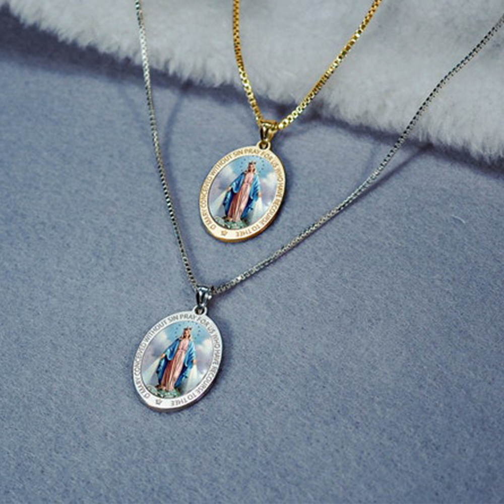 Custom Epoxy Jesus Catholic Religious Medals