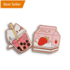 manufacturers custom metal personalised soft enamel milk tea lapel pins