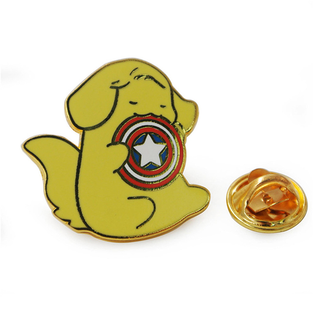 custom metal logo gold lapel pins for sale