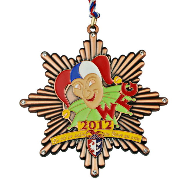 German Carnival Medal 【Stamped 3D Die Medals, Antique Copper Plated, Flash Brick Patches, Multiple Colors】