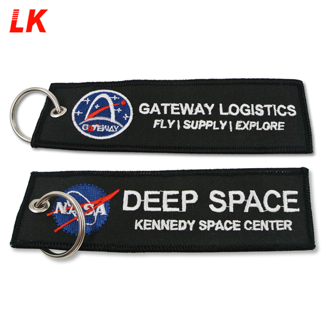 Diy Woven Embroidery Pilot Keychain 