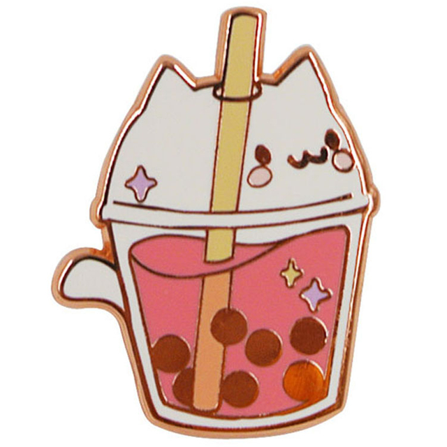 manufacturers custom metal personalised soft enamel milk tea lapel pins