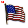 Custom Design High Quality Gold Plated Enamel American Flag and Eagle Lapel Pin