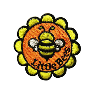 flowers logo girl embroidery patch