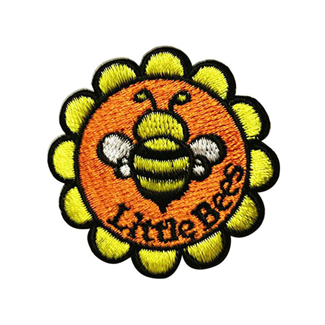 flowers logo girl embroidery patch