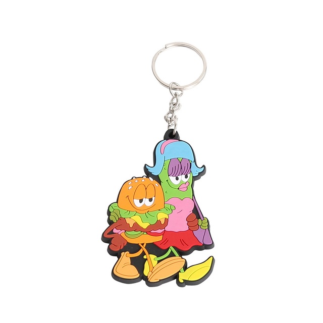 bulk cartoon rubber pvc keychain