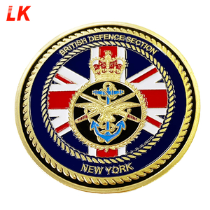 Wholesale Maker crafts Souvenir plated gold Painted Blank Military Army Custom Challenge metal Coins