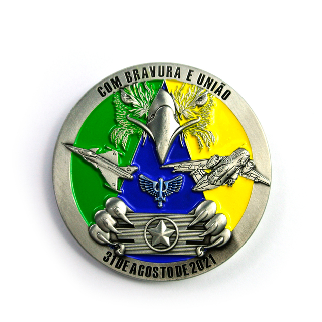 Manufacturer Custom Navy Military Souvenir Gold Silver Copper Bronze Enamel Zinc Alloy 3D Metal Commemorative Challenge Coin