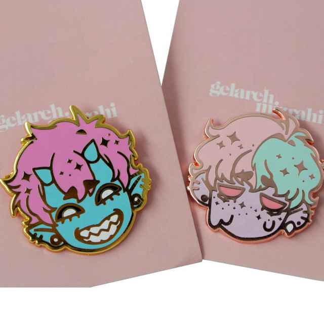 Lapel Badges Labels Wholesale Free Sample Design Custom Logo Metal Hard Enamel Pins for Souvenir