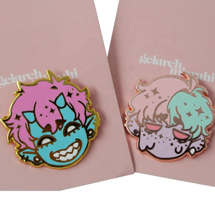Wholesale China Factory NO Minimum Metal Custom Logo Anime Glitter Pin Hat Badges Lapel Soft Hard Enamel Pins