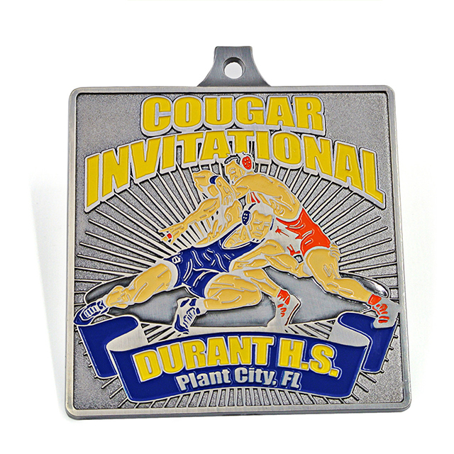 custom award wrestling sport medals