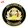 China Factory Cheaper Navy Death Smiles Gold Plated Challenge Enamel Custom Coin For Collectible Gift