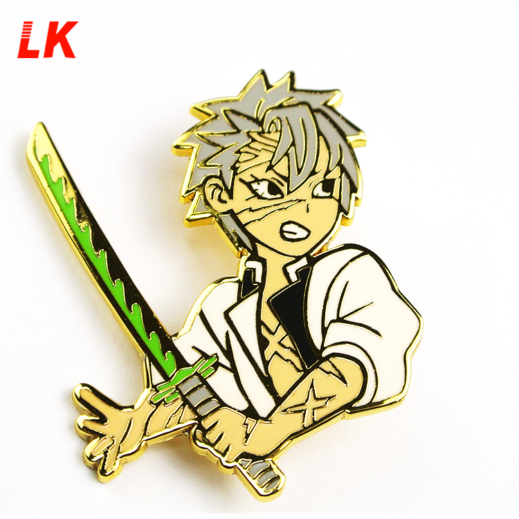 Wholesale No Minimum Metal Pins Supplier Glitter Brooch Anime Hard Enamel pin Soft Lapel Badge Manufacturer Custom Enamel Pin