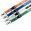 15mm Green Polyester Lanyard with Safety Breakaway