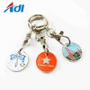 China Wholesale Trolley Coins Token Keyring Metal Keychain Shopping Cart Coin