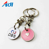 China Wholesale Trolley Coins Token Keyring Metal Keychain Shopping Cart Coin