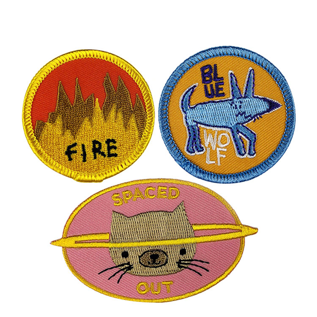 Iron on Round Embroidery Patch for Jeans 