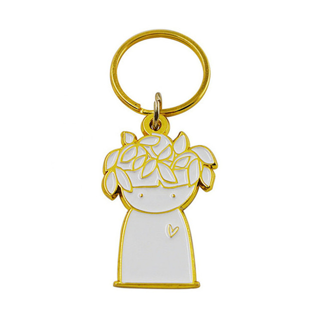 Cartoon Kids Gold Key Chain