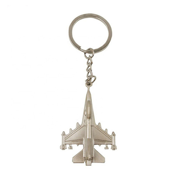 luxury 3D airplane metal keychain