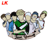 China manufacturer OEM cartoon girl rose gold metal lapel enamel pin