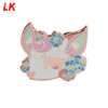 manufacture custom 3d metal spinning cute cartoon cat pins badge glow in the dark soft hard label translucent enamel lapel pin